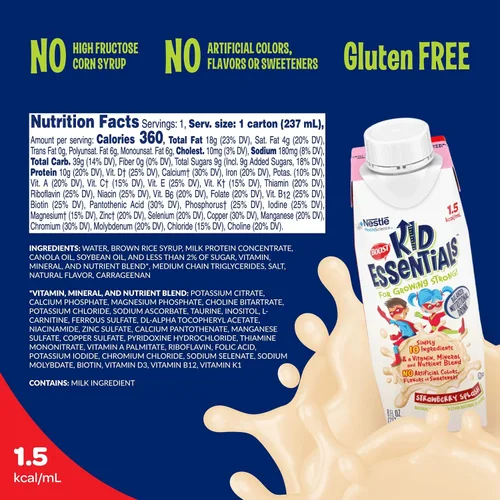 Vista 3 de BOOST Kid Essentials - Bebida nutricional de 1.5 kcal, chocolate craze, 8