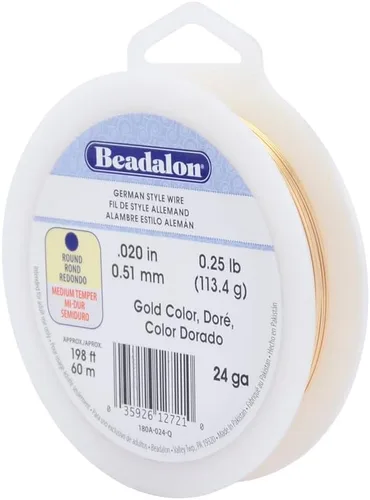 Vista 10 de Beadalon - Alambre de estilo alemán (recubierto, forma redonda, bañado en plata, calibre 14, 1,3 m / 4,3 pies)