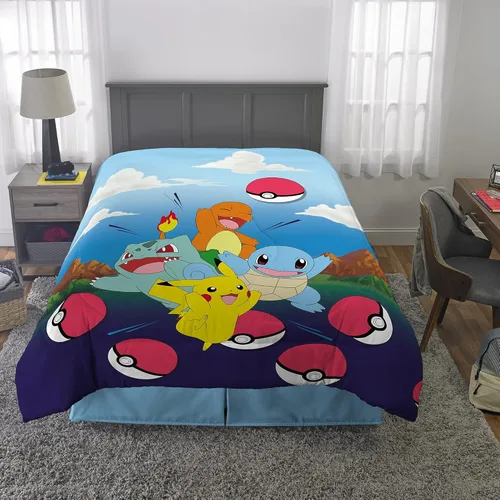 Vista 7 de Franco Collectibles Edredón reversible y súper suave de Batman de DC Comics, ropa de cama clásica de microfibra, tamaño reina