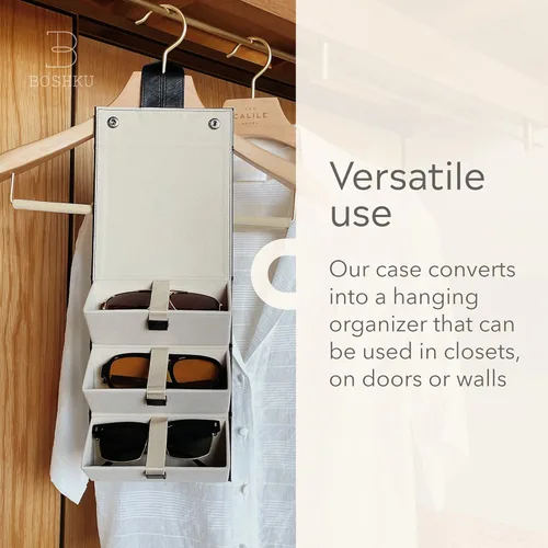 Vista 6 de Sunglasses Organizer Case Men Women EyeGlass Holder Storage Travel Case