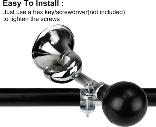 Vista 2 de EZYoutdoor Cuernos de bicicleta de aleación de aluminio cuerno de bicicleta,Bocinas de bicicleta de metal para niños,Bocina de aire