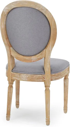 Vista 7 de Christopher Knight Home Camille - Sillas de comedor tradicionales de terciopelo, 2 piezas, color gris y blanco brillante