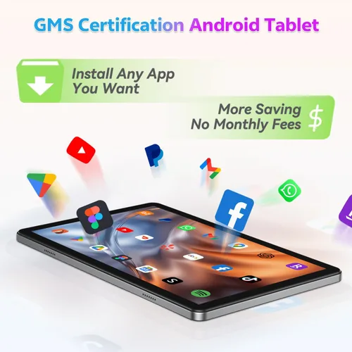 Vista 6 de Tableta SVITOO de 11 pulgadas, Tableta Android 15 con Octa-Core, 12 GB RAM 128 GB de almacenamiento 1 TB ampliable, pantalla grande Incell