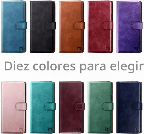 Vista 3 de SUANPOT Funda tipo cartera para Samsung Galaxy A03S 【Bloqueo RFID】 Titular de la tarjeta de crédito, Libro de folio con tapa Funda de cuero PU