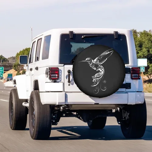 Vista 3 de Foruidea Hummingbird - Cubierta de neumático de repuesto a prueba de polvo, para remolque, RV, SUV y muchos vehículos, 14 pulgadas