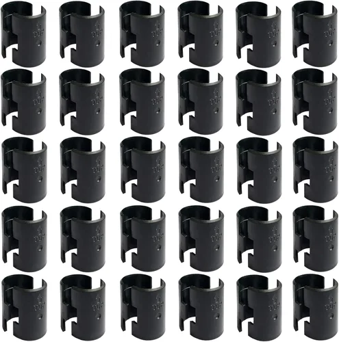 Vista 8 de Paquete de 30 clips de alambre para estantes – 15 pares de clips de bloqueo de estante para postes de 1 pulgada de repuesto para sistema