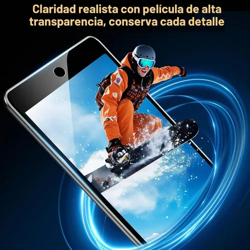 Vista 6 de Paquete de 2 protectores de pantalla para iPad Pro 10.5 Película de vidrio templado transparente resistente a los arañazos compatible con iPad Air