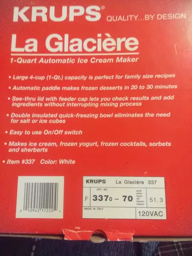 Vista 3 de Krups La Glaciere - Máquina automática de helados (1 cuarto de galón)