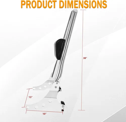 Vista 2 de Barra cromada Fatboy desmontable para respaldo de pasajero, almohadilla trasera con kits de accesorios de acoplamiento para Harley Fat Boy 114 FLFBS