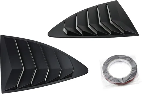 Vista 2 de iJDMTOY Ventana lateral trasera izquierda/derecha con acabado mate estilo carreras, ventanilla de aire/persiana compatible con Scion FR-S 2013-2016