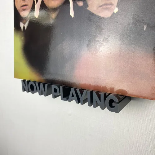 Vista 8 de WPESI Now Playing Soporte de pared para discos de vinilo (negro)