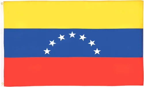 Vista 12 de AZ FLAG Set of 5 Venezuela Flag with Patch – 90 x 60 cm – Venezuelan Flag 7 Stars 100% Polyester with Integrated Metal Eyelets