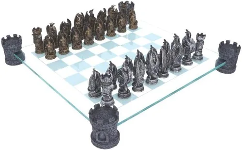Vista 4 de Nemesis Now Juego de Ajedrez Kingdom of The Dragon 16.9 in Bronce