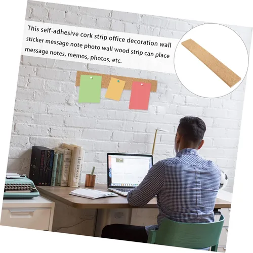 Vista 8 de STOBOK 2 piezas de tiras traseras rectangulares autoadhesivas para corcho, pasador de oficina, adhesivo para empujar la barra de fieltro