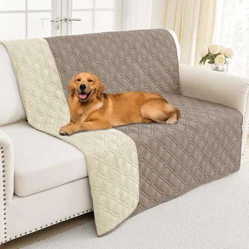 Vista 90 de Smiry Funda impermeable para cama de mascota, suave y lavable, para cama, sofá, reversible, perros pequeños, medianos, grandes, gatos, diseño