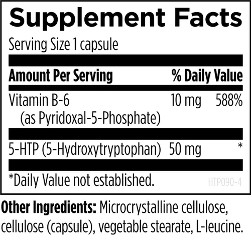 Vista 3 de Designs for Health 5-HTP 50 mg con vitamina B6 (P-5-P) - Suplemento de sinergia 5-HTP de 50 mg - Precursores de serotonina para ayudar a apoyar
