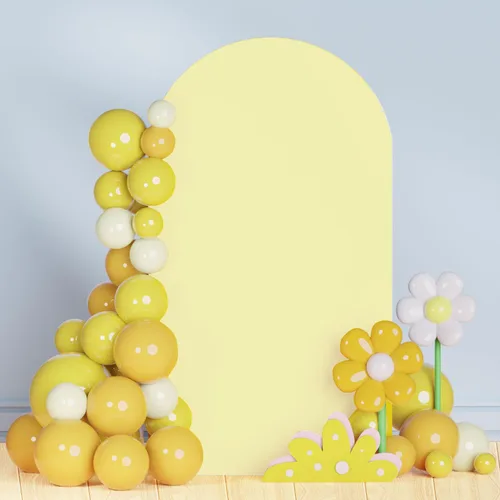 Vista 21 de Cubierta para Arco de Boda de Spandex Marfil Ajustada Cubiertas de Telón de Fondo para Arco de 6 Pies Cubierta de Arco Chiara Tela Cubiertas