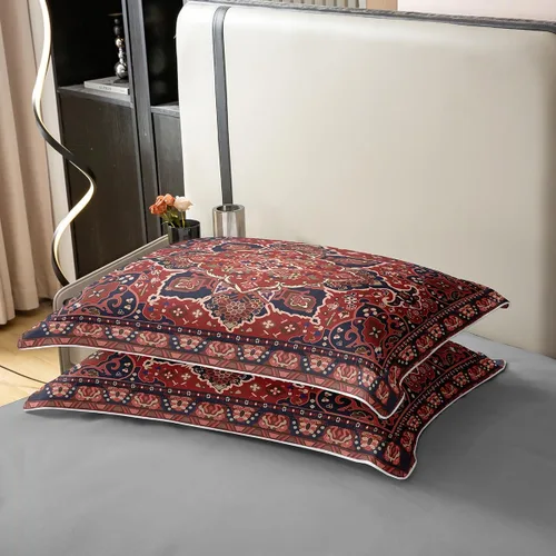 Vista 5 de Erosebridal Funda de edredón 100% algodón natural, bohemio, tribal, juego de ropa de cama individual, exótico retro, funda de edredón bohemia