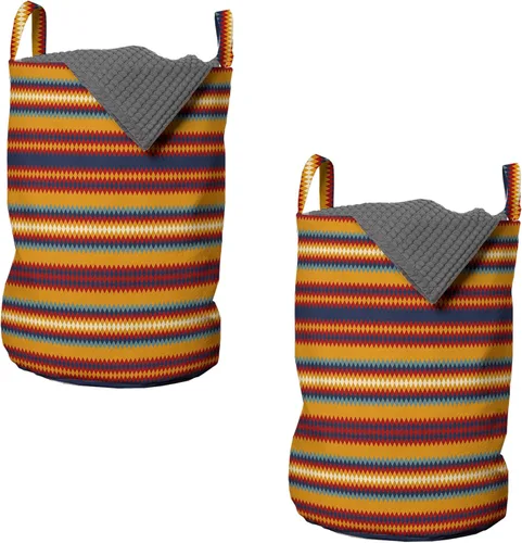 Vista 49 de Lunarable Bolsa de lavandería de tren, patrón de dibujos animados de locomotora dibujada digital con rieles de ferrocarril, cesta con asas, cierre