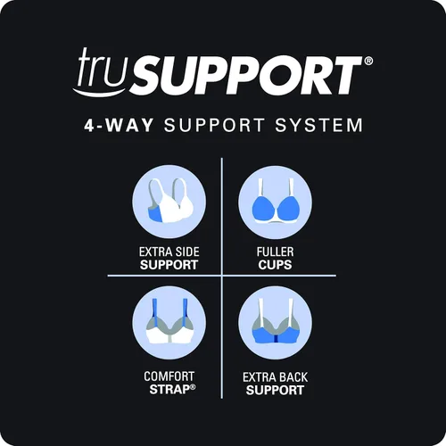 Vista 6 de Playtex Brasier de cobertura completa sin aros de 18 horas para mujer con comodidad diaria, paquete individual o de 2