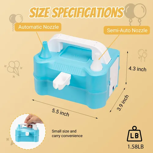 Vista 4 de Electric Balloon Pump, Designed with Balloon Knotter, Automatic Balloon Blower Pump Electric Balloon Inflator for Party Balloons, Wedding, Birthday