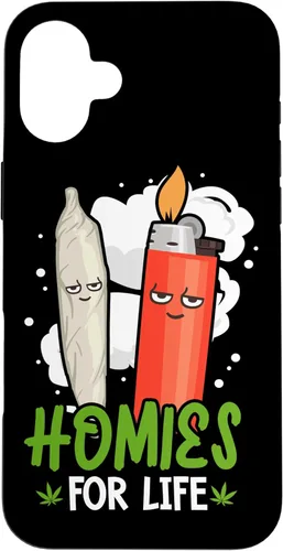 Vista 23 de Homies for Life Marijuana Weed Cannabis 420 - Carcasa para iPhone 17