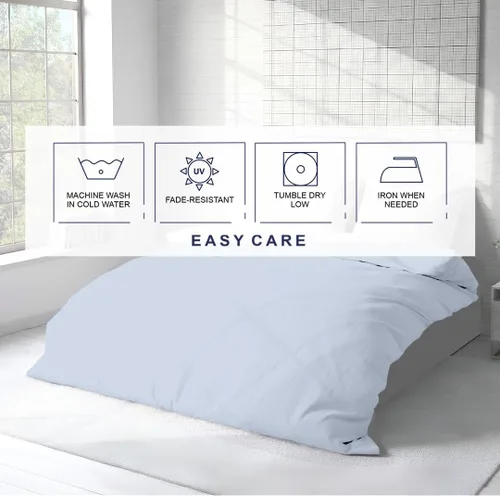 Vista 6 de Kotton Culture 1 pieza funda de edredón Twin XL/Twin solamente - 100% algodón egipcio satén de 600 hilos ultra suave premium duradera con cierre