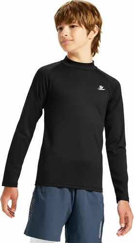 DEVOROPA Camiseta térmica de compresión para niños y jóvenes, camiseta interior de manga larga de forro polar para fútbol y béisbol