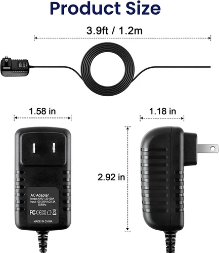 Vista 4 de Adaptador AC/DC global para Sony Discman Walkman D-NE9 Atrac3plus MP3 Reproductor de CD portátil Cable de alimentación