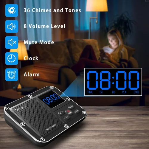 Vista 3 de Alarma inalámbrica de entrada de 1800 pies, sistema de alerta con sensor de movimiento de largo alcance, detector de entrada para el hogar
