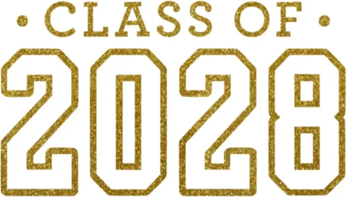 Vista 15 de Class of 2028 Iron On Decal, Senior Class Shirt Patch, Heat Transfer, HTV Graphic Tshirt Sticker, DIY Crafts, Pick Size Color, Iron-On Almost Black