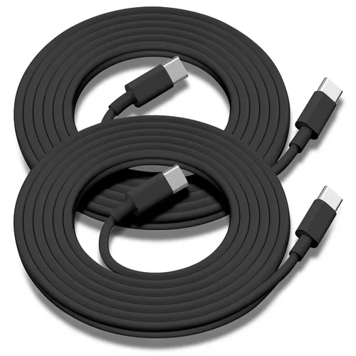 Vista 13 de Paquete de 2 cables de carga USB C a USB C de 3 pies y 60 W, cable de carga rápida tipo C a tipo C, para iPhone 16 E/17/Air/15/Pro/Plus/Pro Max