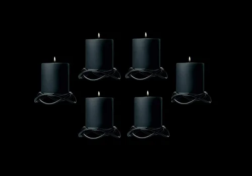 Vista 3 de Aura Decor - Velas de pilar alto de 2 x 2 pulgadas, sin perfume. Compra a granel, utilizando una mezcla de cera. Ideal para bodas, linternas