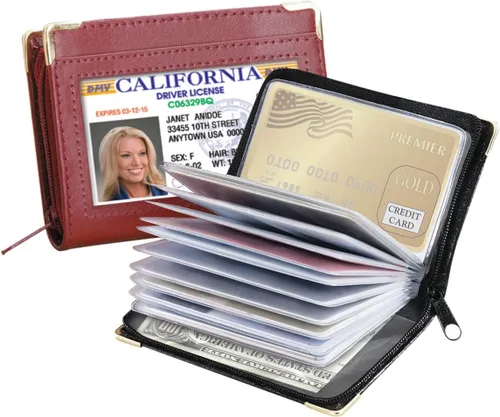 Vista 2 de Dream Products Zip Up Security I.D. - Funda para tarjetas de crédito, color negro, Negro