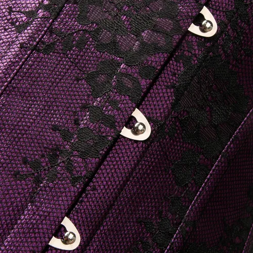 Vista 4 de Kimring - Corsé para mujer, estilo victoriano, con falda alta y baja