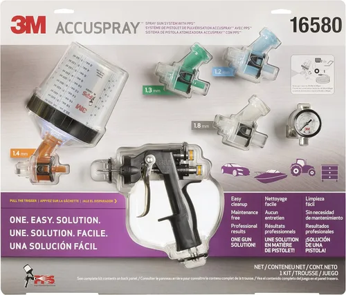 3M 16580 Accuspray Sistema de pistola pulverizadora con PPS estándar., 3M 16580 sistema de pistola rociadora, Paquete de 1