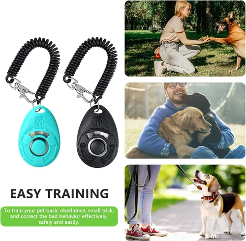Vista 4 de Bolsa de golosinas para perros – 3 formas de llevar bolsas de golosinas para entrenamiento de mascotas y 2 piezas de teñido con clicker para perros