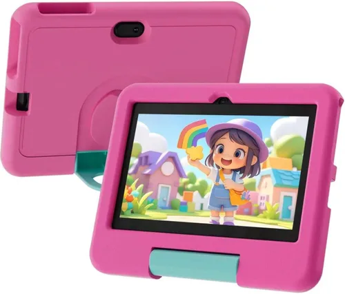 Vista 8 de Tableta Android de 7 pulgadas con funda, 4 GB de RAM 32 GB ROM 1 TB Expand, procesador de cuatro núcleos Tablet PC, pantalla IPS de 1024 x 600
