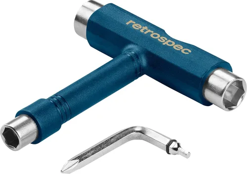 Vista 8 de Retrospec Upkeep - Herramienta de patinaje portátil multifunción todo en uno con llave Allen 2 en 1 y destornillador Phillips para ajustar y apretar