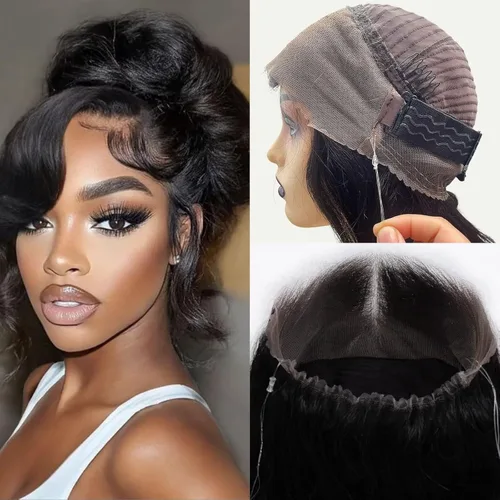 Vista 17 de Aaliweya - Pelucas de cierre de encaje HD de 5 x 5, cabello humano, onda corporal, 5x5, con encaje frontal, para mujeres, densidad de 180, cierre