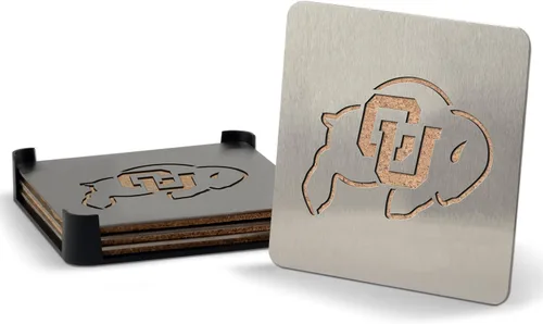 Vista 54 de YouTheFan NCAA Boasters, juego de posavasos de 4 piezas