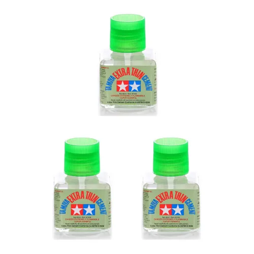 Tamiya 87038 Pegamento de cemento extra fino punta fina 1.4 fl oz (paquete de 3)