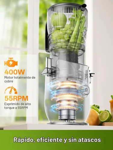 Vista 5 de Máquina exprimidora con canal de alimentación grande de 5.8