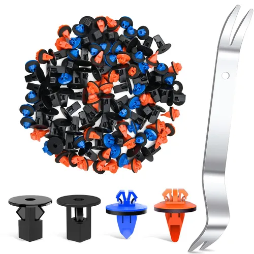 Vista 16 de GOOACC 100 clips de guardabarros para el cuerpo, remaches para el motor, debajo de la cubierta, clips de protección contra salpicaduras para Honda