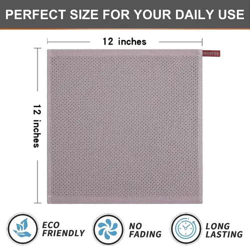 Vista 5 de Kitinjoy - Paños de cocina de 100 % algodón, tela de tejido gofrado, paño de limpieza ultrasuave, absorbente y de secado rápido.