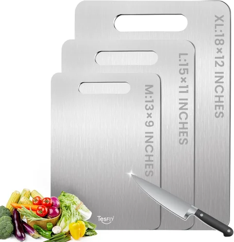 Vista 9 de Cutting Boards For Kitchen,Easy to clean, Double-sided food-grade Cutting Board For Cutting Meats, Fruits And Vegetables（13 * 9）