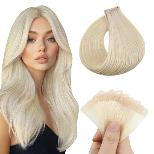 Vista 50 de Full Shine - Extensiones de cabello con cinta invisible, color 1, negro azabache, de 10 pulgadas, sin costuras, liso, con cinta de 20 piezas, 30 g