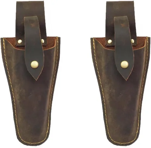 Vista 8 de Funda para alicates para cinturón, funda de cuero duradera para herramientas de jardinería, estuche para cinturón para podadoras, tijeras, alicates
