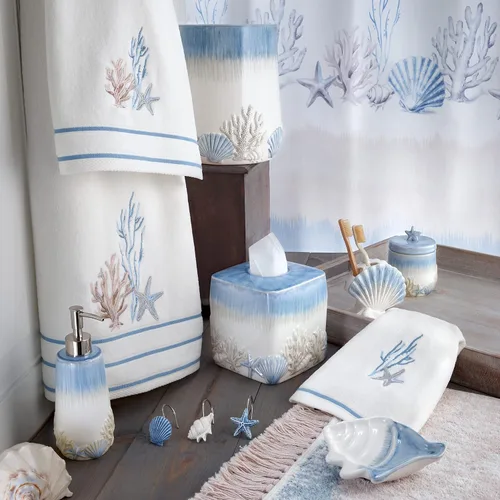 Vista 3 de Avanti Linens - Toalla de baño, toalla de algodón suave y absorbente (Colección Costera Abstracta)