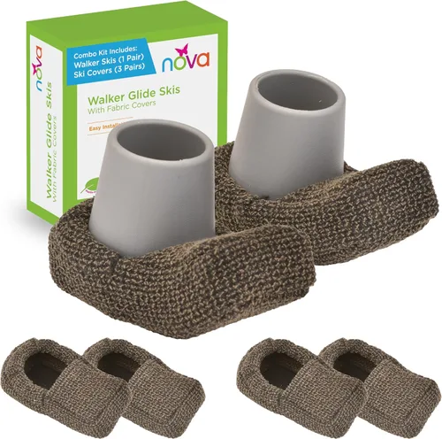 Vista 11 de NOVA Medical Products Esquís para Andador Walker Glide, Ajuste Universal, Un Par, Gris, 2 Unidades (Paquete de 1)